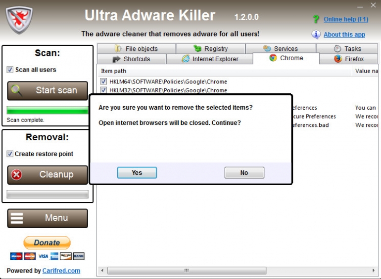 como usar ultra adware killer