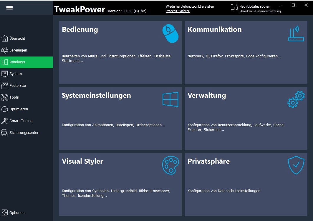 download the new TweakPower 2.040