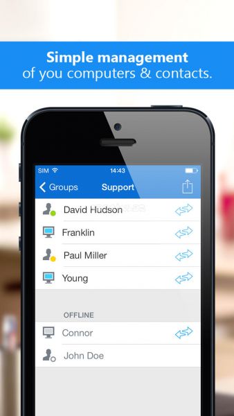 control iphone with teamviewer
