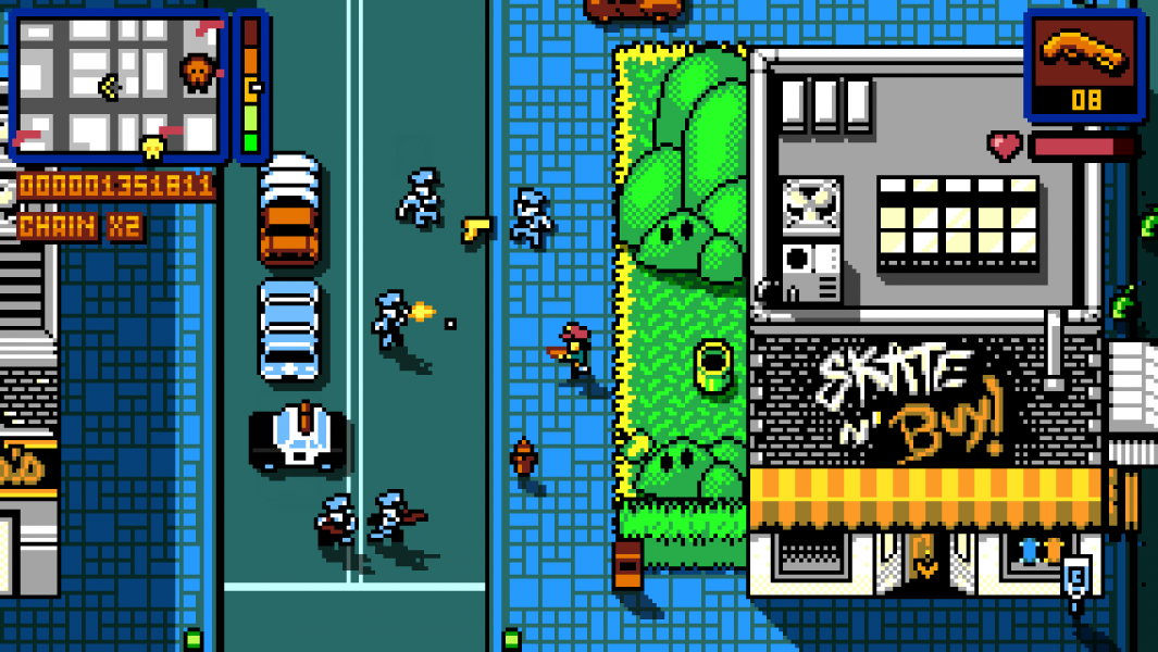 retro city rampage dx loot bag container maze